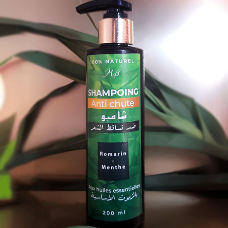 Shampoing Anti-Chute Anti-Pellicule Romarin Menthe شامبو ضد تساقط الشعر و القشرة بإكليل الجبل و النعناع