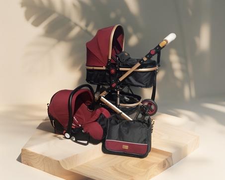 POUSSETTE BELECOO 3IN1 ROUGE