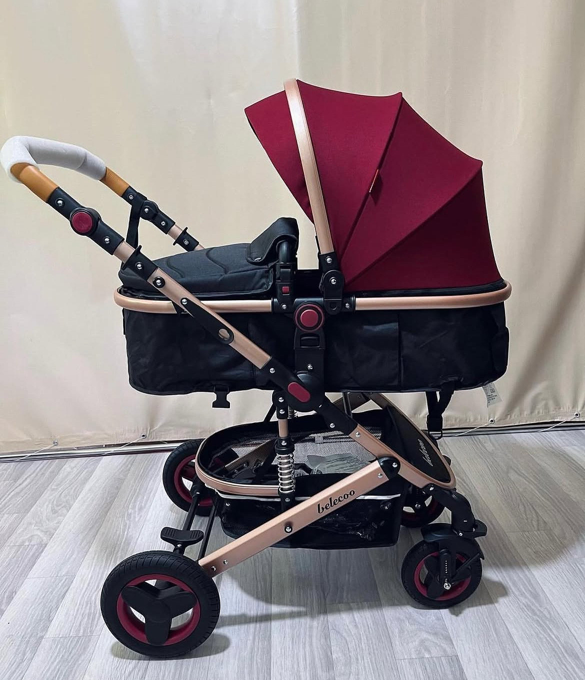 POUSSETTE BELECOO 3IN1 ROUGE