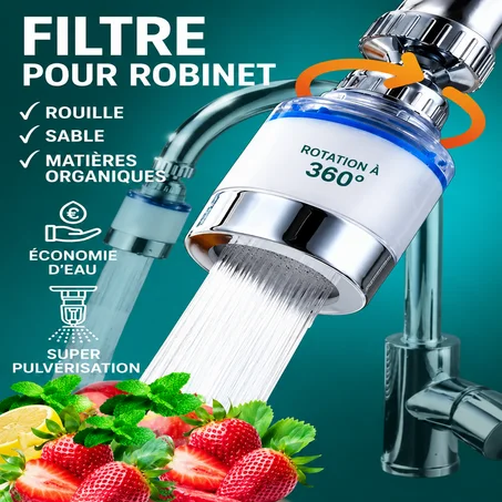 Filtre de Robinet 360° – Une Eau Plus Propre au Quotidien !