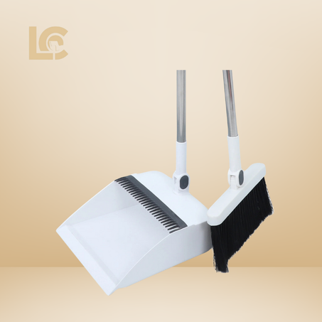 مكنسة يدوية مع مجرفة تنظيف