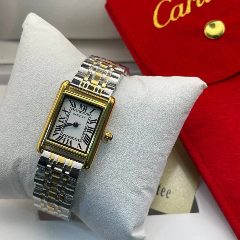 ساعة كارتييه مستطيلة فاخرة