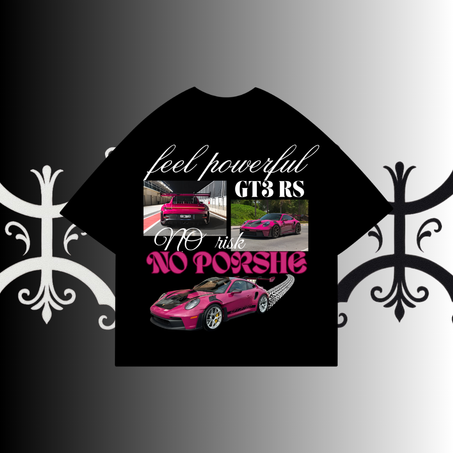 t-shirt no risk no porshe