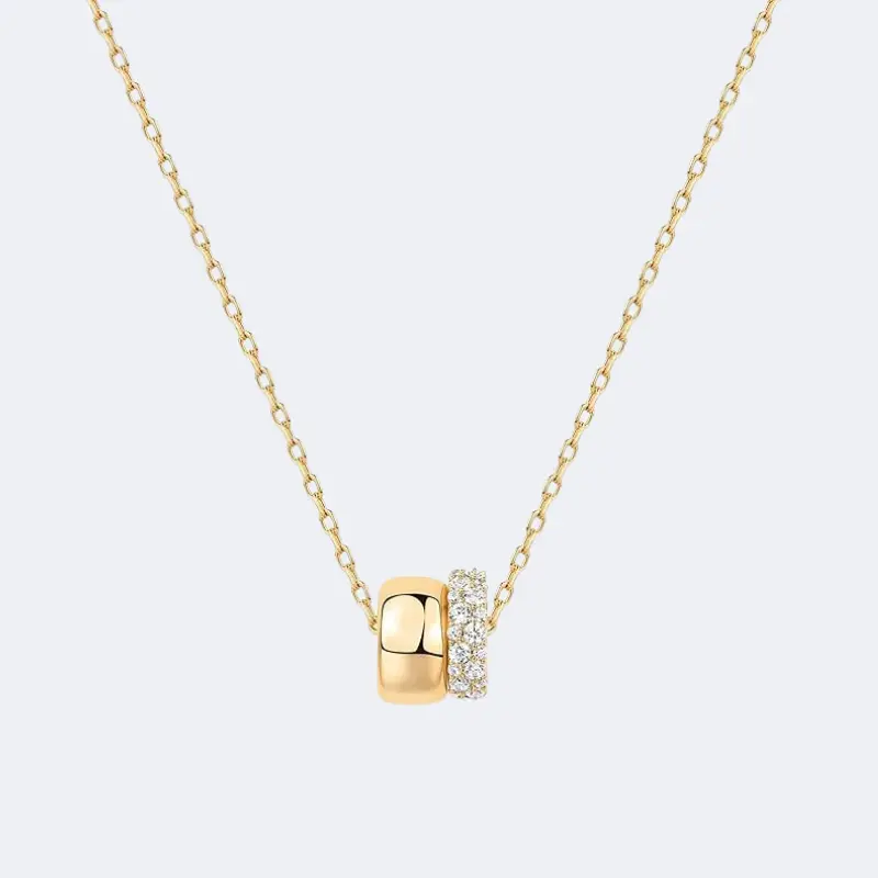 قلادات انيقة بلونين من الزركونيا المكعب