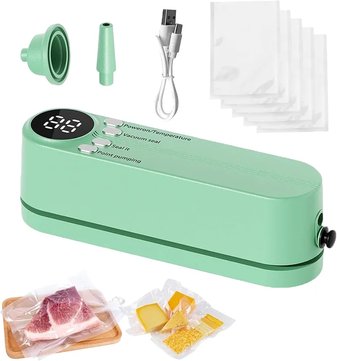 Mini Appareil Sous Vide Sans Fil Rechargeable – Pour Conserver Vos Aliments Frais Plus Longtemps