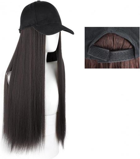 Perruque De Chapeau Réglable Longue Cheveux
