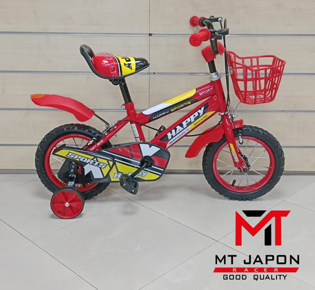 دراجة أطفال مع عجلة مساعدة ، دراجة 2-5 سنوات للصبي والفتيات ، 12 بوصة  ، طراز جديد ،