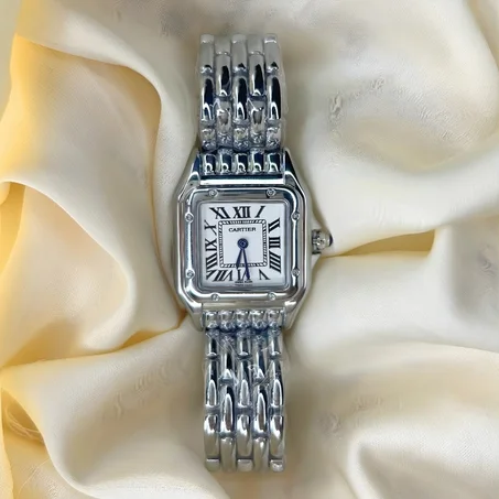 Montre Cartier argentée