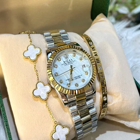 Offre Exclusive : Montre Rolex + 2 Bracelets Élégants – 40%