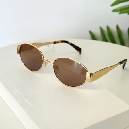 Lunette de soleil élégante couleur marron