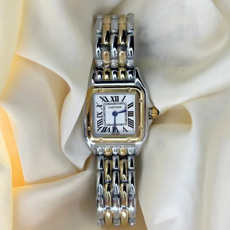 Montre Cartier bicolore or & argent