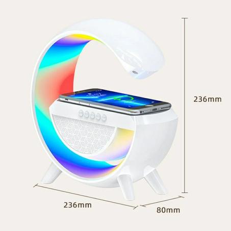 Led wireless charging speaker