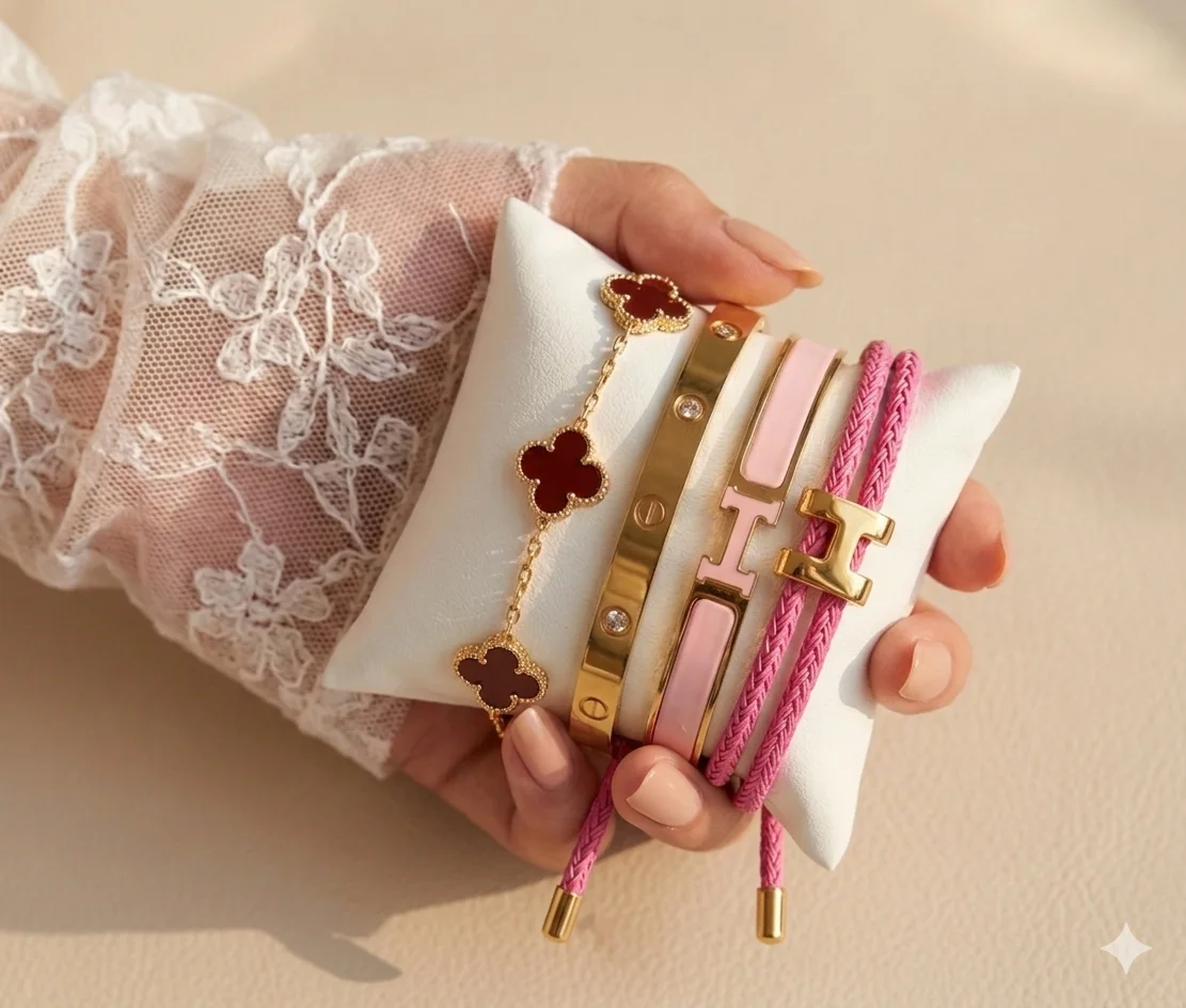 PACK  EN ROSE ACIER INOXIDABLE