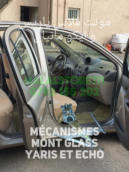 Mécanismes Mont glace manual yaris 1999_2006 echo  la casse d'origine  مونت غلاس ياريس و ايكو مانيال