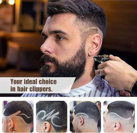 ماكينة حلاقة الشعر الاحترافية للرجال من اموليس لاسلكية بدون فراغات مجموعة بشاشة LED قابلة لاعادة الشحن