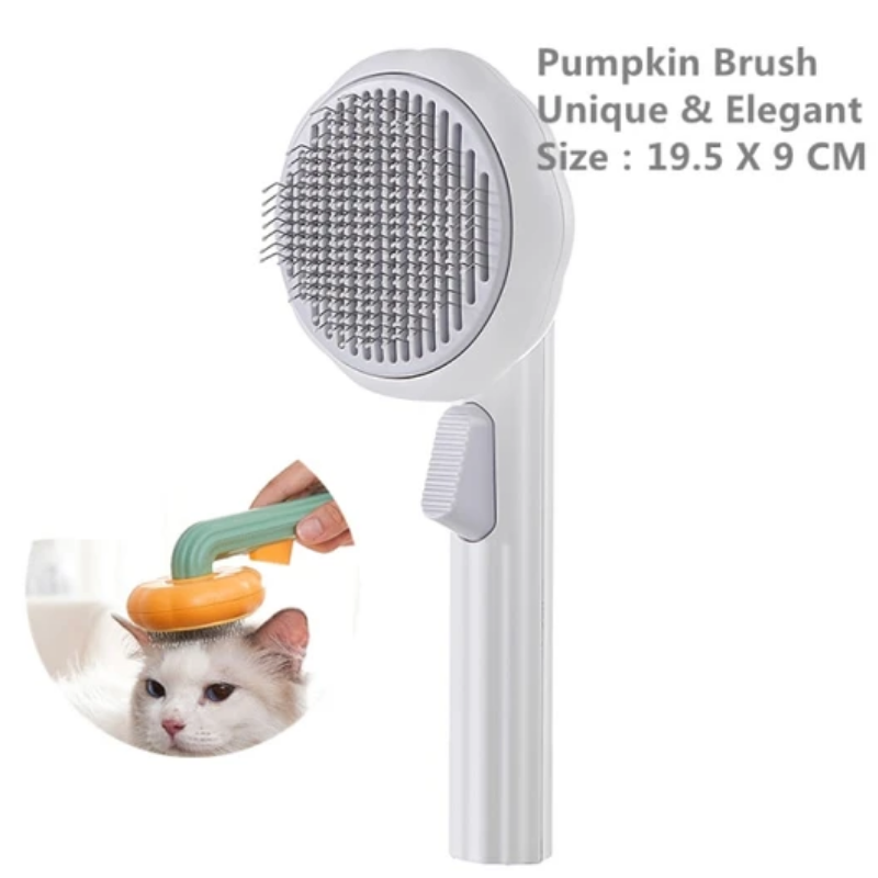 Pumpkin Pet Brush, Self Cleaning Slicker Brush for Shedding Dog&Cat