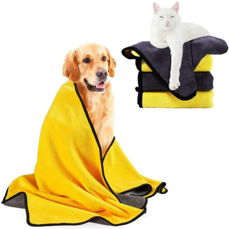 Microfiber Dog Towel Large Super Absorbent Thick Cat Dog Bath Towel Bathrobe Soft Dogs