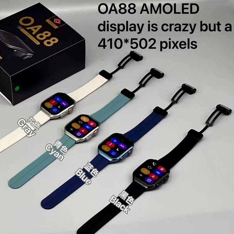 ساعة ذكية OA88 Hot بشاشة AMOLED فائقة الدقة