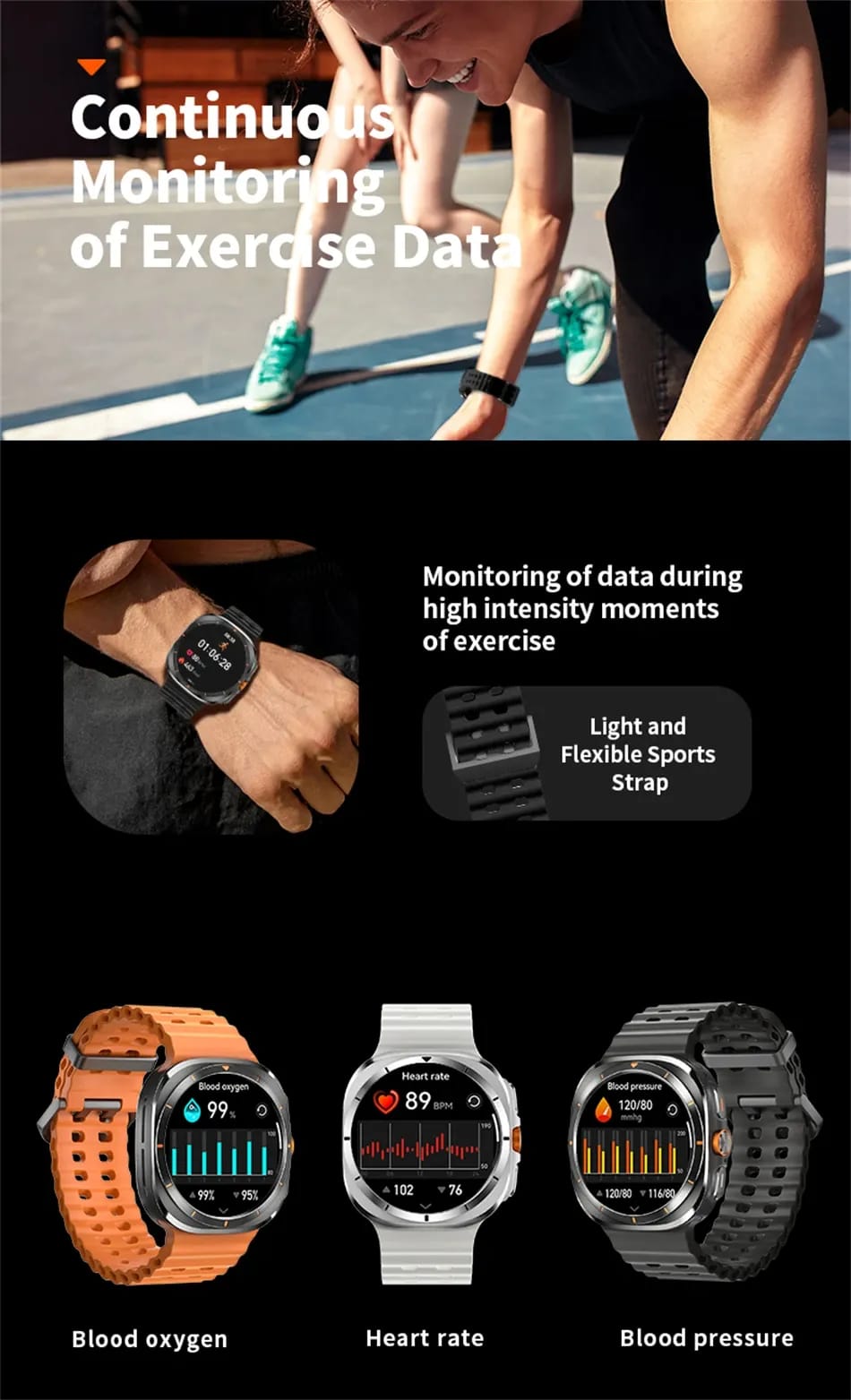 ساعة ذكية بشاشة فائقة الدقة - NFC - Chatgpt-Cardio ....