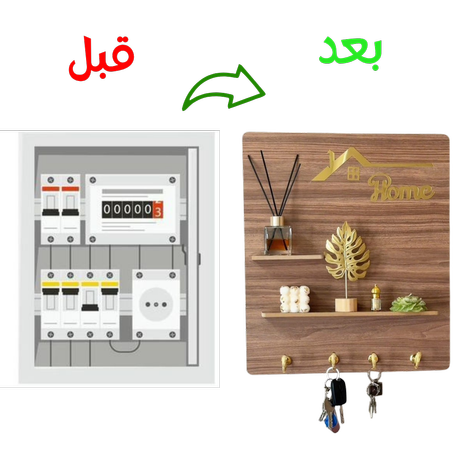 وحدة ديكور وتنظيم ذكية لتغطية لوحة الكهرباء
