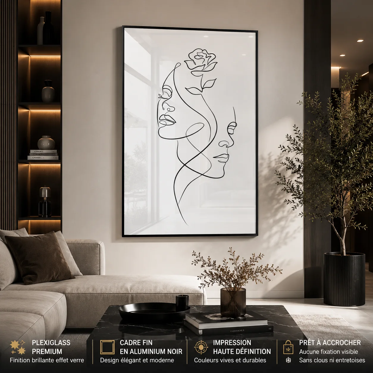 Élégance Minimaliste | Tableau Plexiglass Premium
