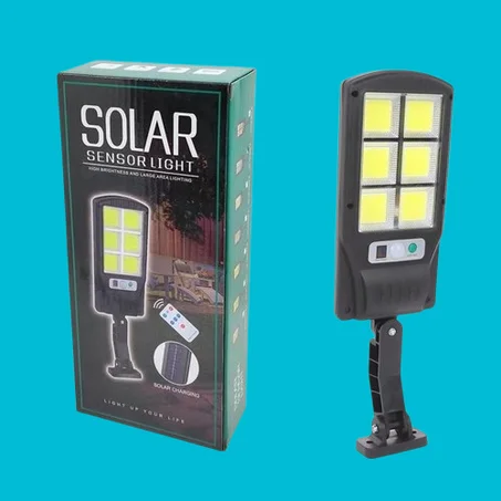 كشاف شمسي مع جهاز تحكم عن بعد وكاشف حركة للاستخدام الخارجي