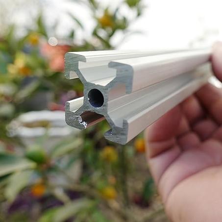 SANTIE Barra de extrusión de aluminio ranurada en T de 0.787 in x 0.787 in, longitud de 15.748 in, paquete de 1, para sistemas de marcos estructurales