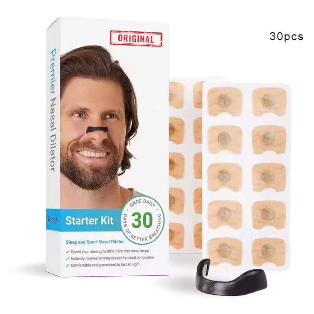 شرائط أنف مغناطيسية (30 قطعة) مضادة للشخير لتعزيز الأكسجين وتحسين جودة النوم - شرائط أنف مقاومة للعرق وآمنة على البشرة
