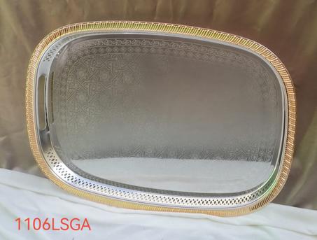 بلاطو اينوكس ممتاز مدهب