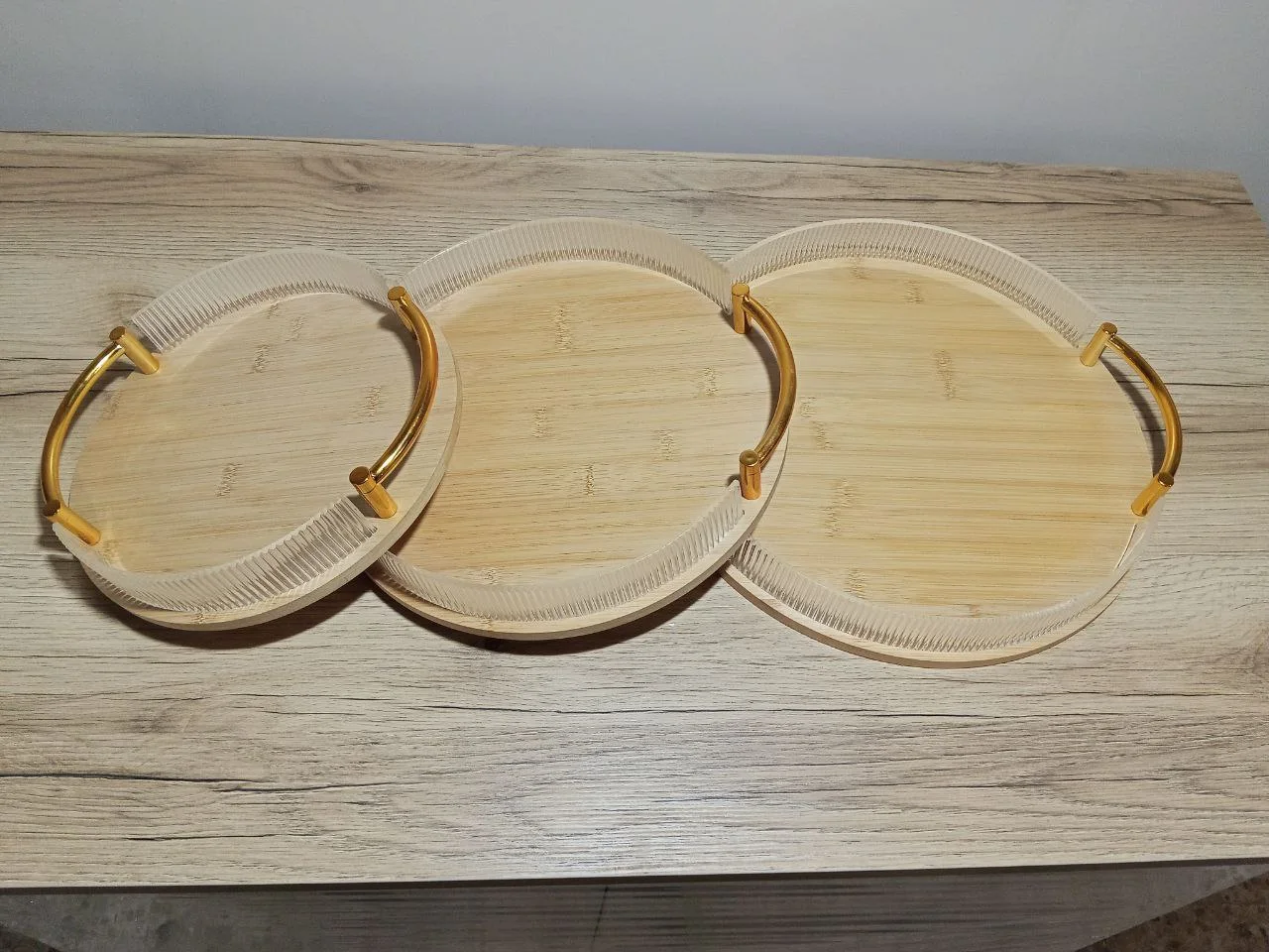 Plateaux Rond En Bamboo