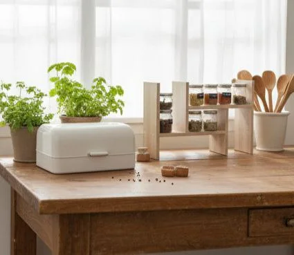 Rangement à épices en bois