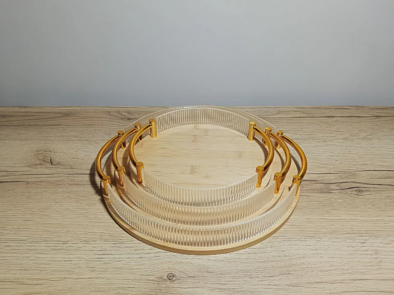 Plateaux Rond En Bamboo
