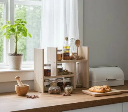Rangement à épices en bois