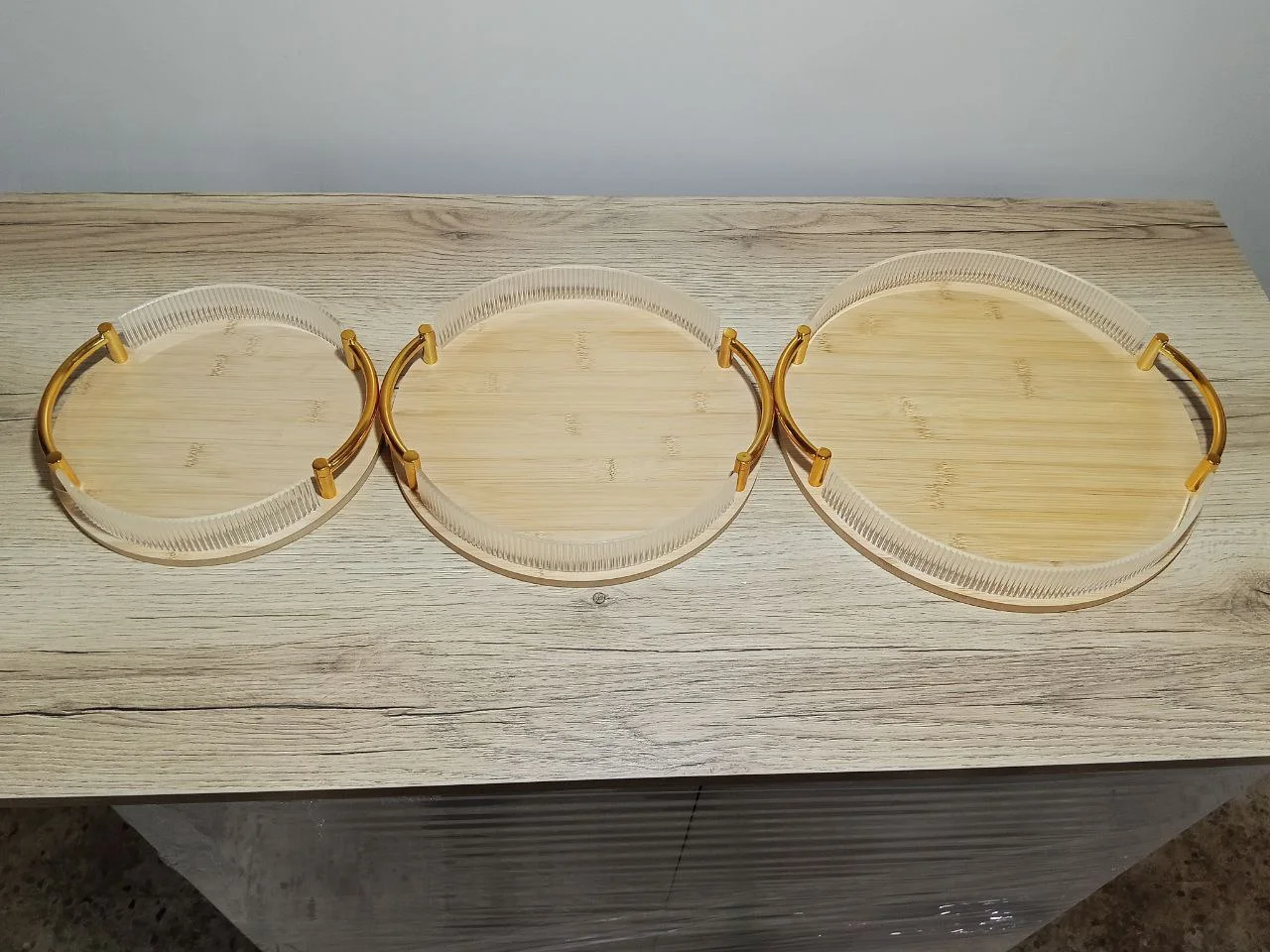 Plateaux Rond En Bamboo