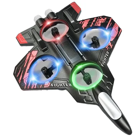 طائرة الدرون V17 النفاثة بالتحكم عن بُعد – تجربة طيران خيالية مع حركات بهلوانية 360 درجة