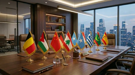 Drapeaux de Bureau Prestige internationaux
