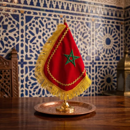 Drapeau de bureau marocain haut de gamme –