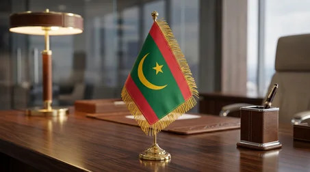 Drapeau de Bureau Prestige – Mauritanie (40 cm)