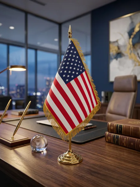 Drapeau de Bureau Prestige – États-Unis (40 cm)