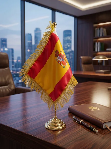 Drapeau de Bureau Prestige – Espagne (40 cm)