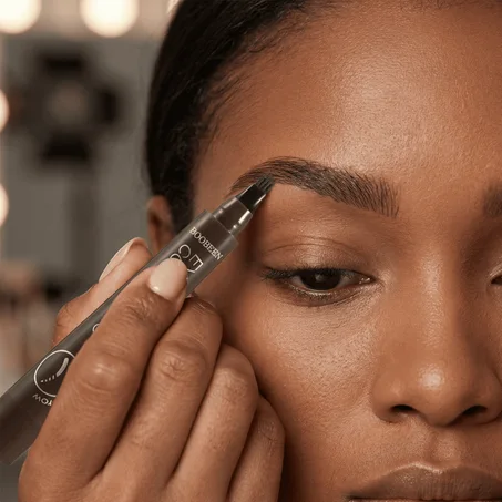 Microblading Eyebrow Pen 4 Fork Tip Tattoo Pencil Long Lasting Fine Sketch Dark Brown Waterproof