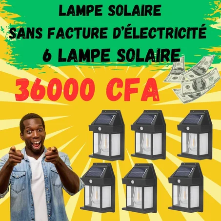 💥Lampe solaire 6 pcs 🔥 Promotion juste Aujourd'hui 🔥 🔥
