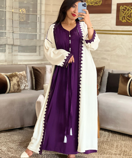 👑 قفطان مغربي من قطعتين – أناقة مزدوجة