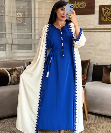 👑 قفطان مغربي من قطعتين – أناقة مزدوجة