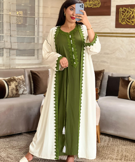👑 قفطان مغربي من قطعتين – أناقة مزدوجة