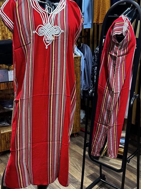 Moroccan Gandoura Kaftan Dress for Women Striped Bohemian Caftan Handmade Berber Robe Multicolor Djellaba Arab Abaya Dubai Summer Dress