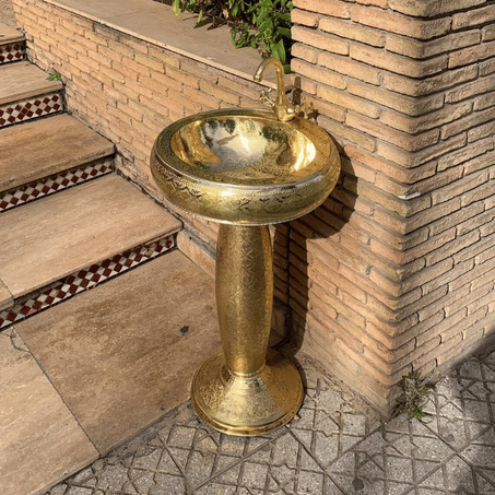 Single Brass Sink for your Bathroom, Brass Handmade Moroccan Sink, Over counter Bathroom Sink, Water Sink, Undermount Sink, Drop in Sink