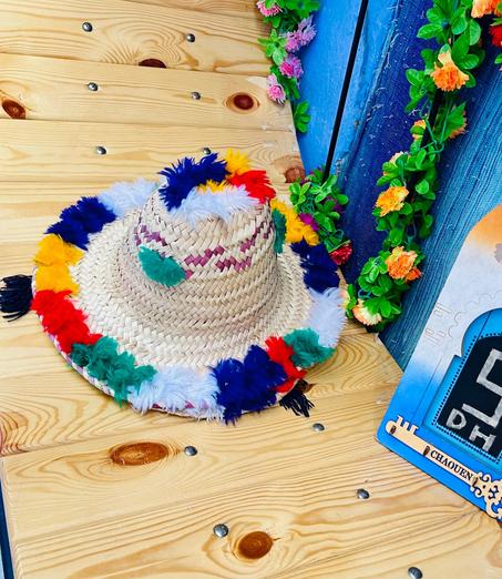 Moroccan Straw Hats Handmade from Natural Palm Leaves, Beach Hat, Sun Hat, Round Hat, Summer Hat, Garden Ha,Traditional Unisex Summer hat,