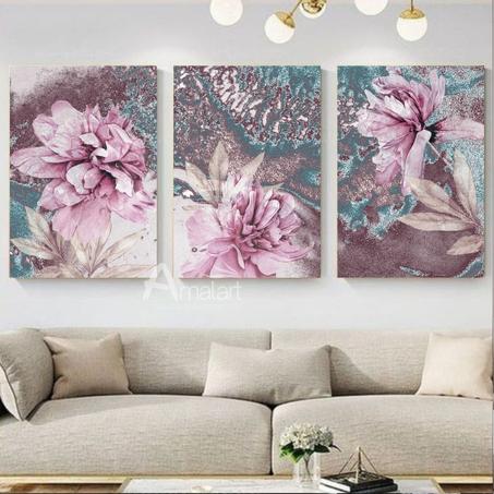 triptyque floral