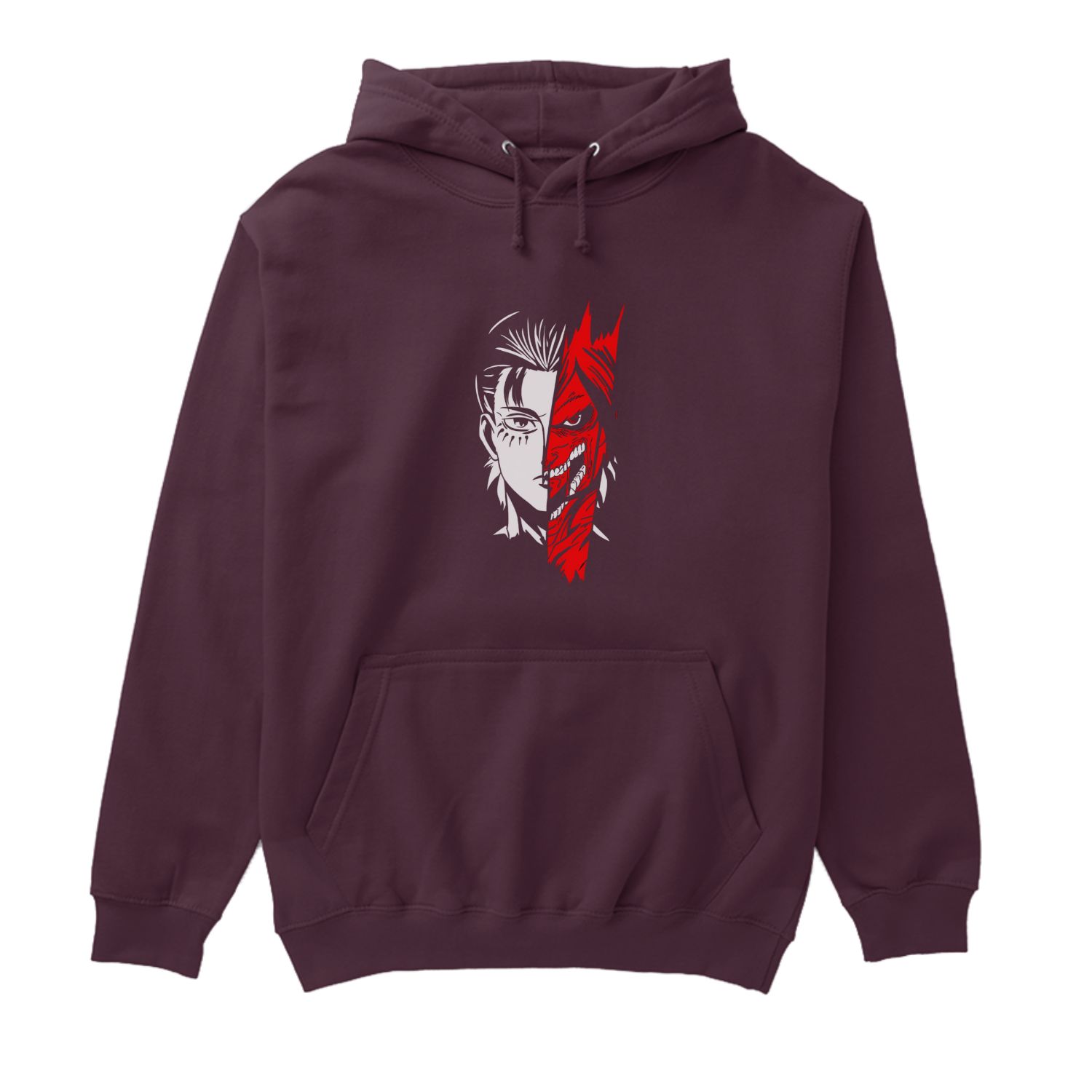 A.O.T Eren Yeager x titan face Hoodie